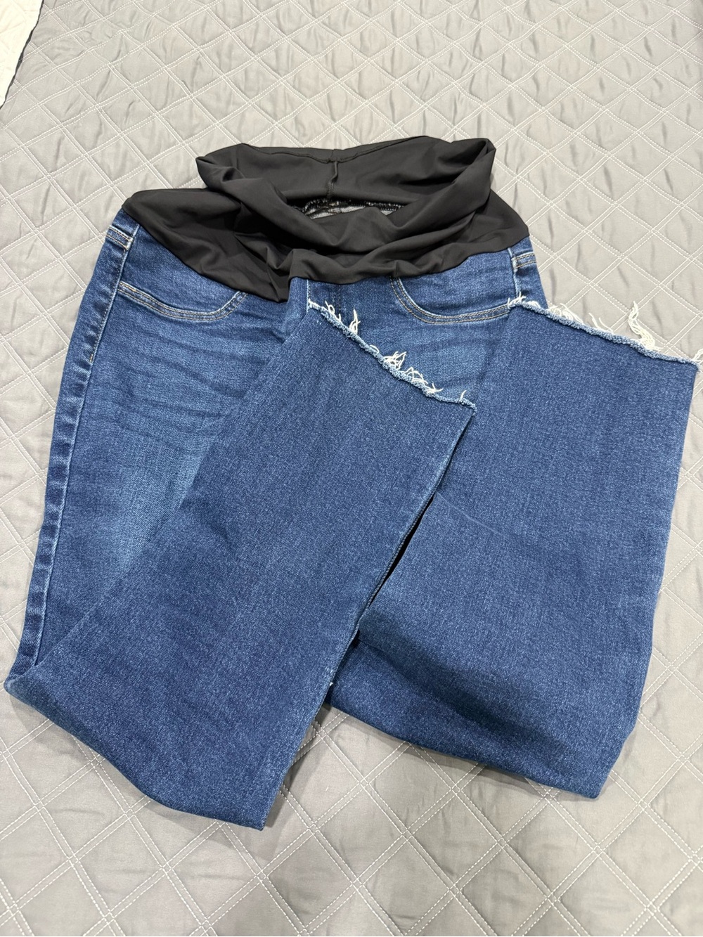 Just USA Denim Maternity Jeans with Black Full Panel Waistband